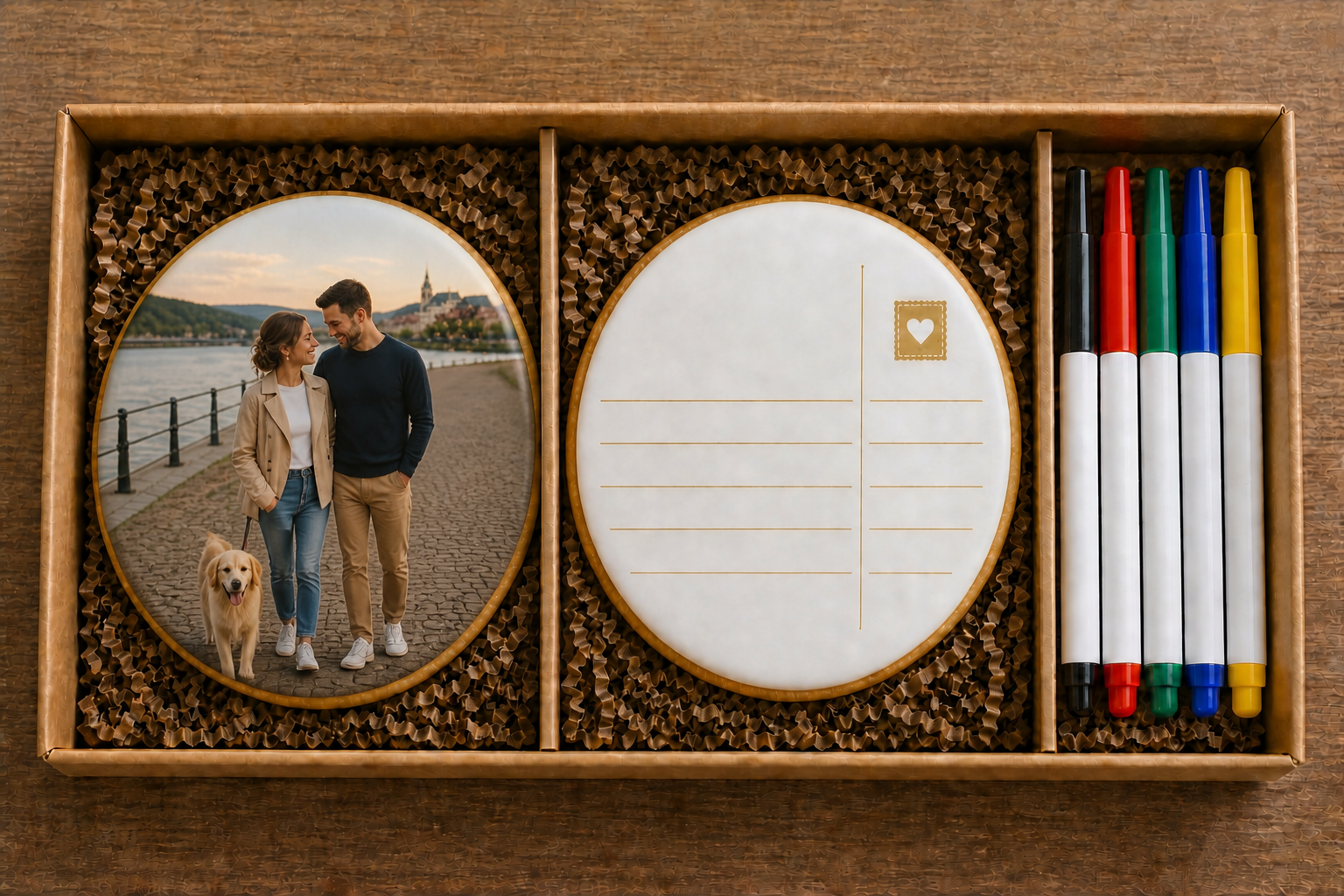 DIY Keks-Set mit eigenem Paarfoto und Postkarten-Keks